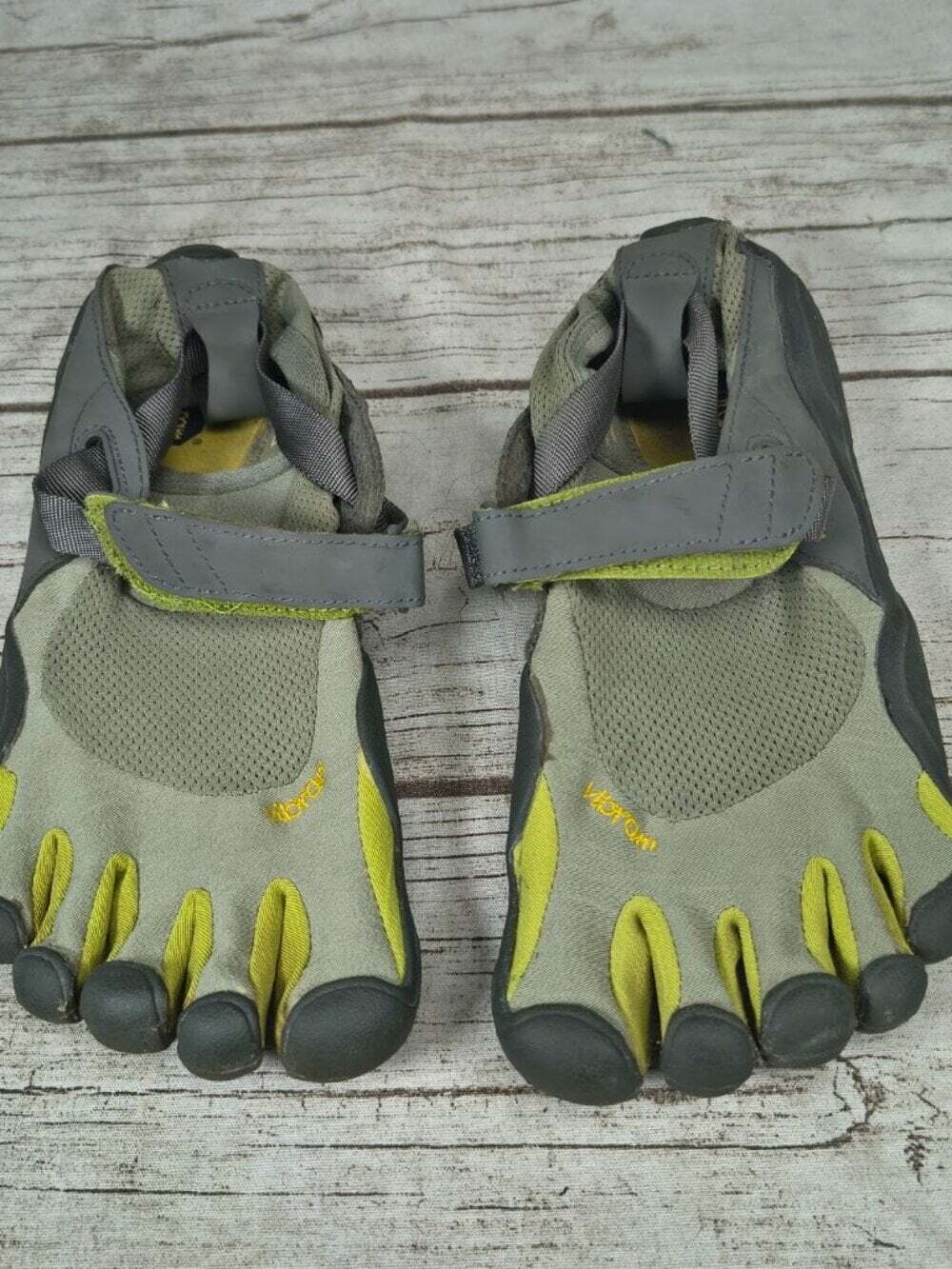 Vibram FiveFingers KSO Women's Barefoot Toe Shoes Size 39 Grey / Lime Green W145